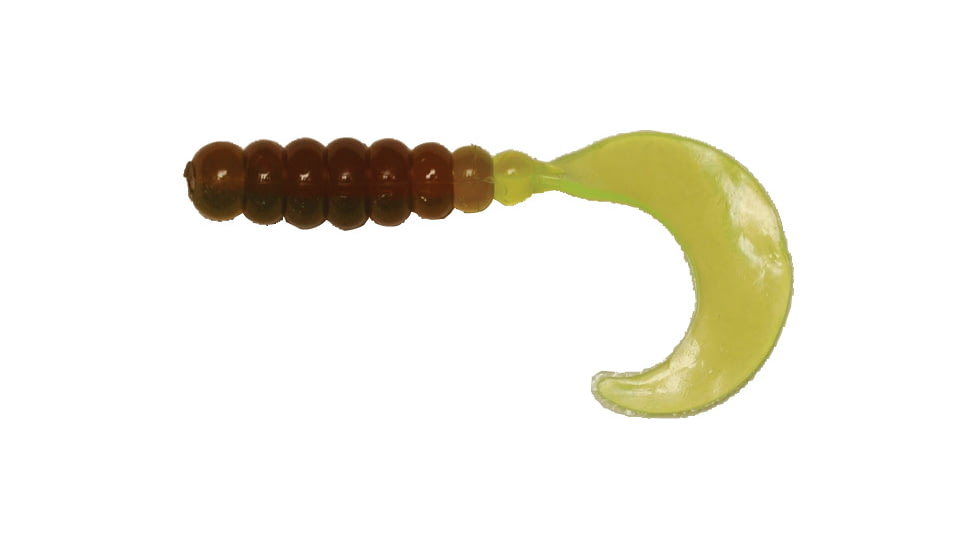 Big Bite Baits Fat Grub Curl Tail Grub, 10, 2in, Green Weenie, FG2-14