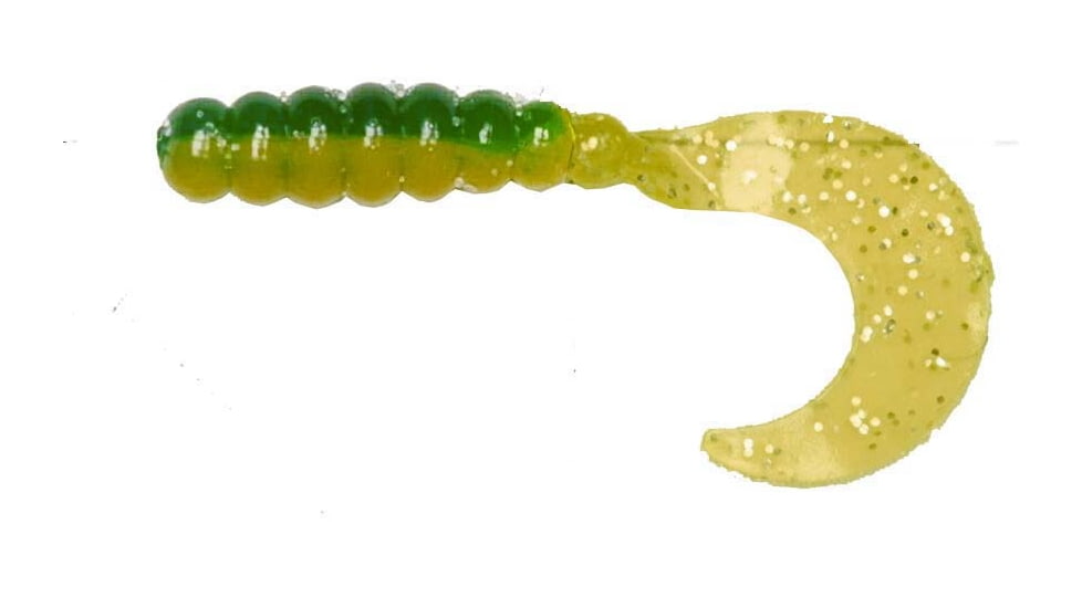 Big Bite Baits Fat Grub Curl Tail Grub, 10, 2in, Tractor Green, FG2-25