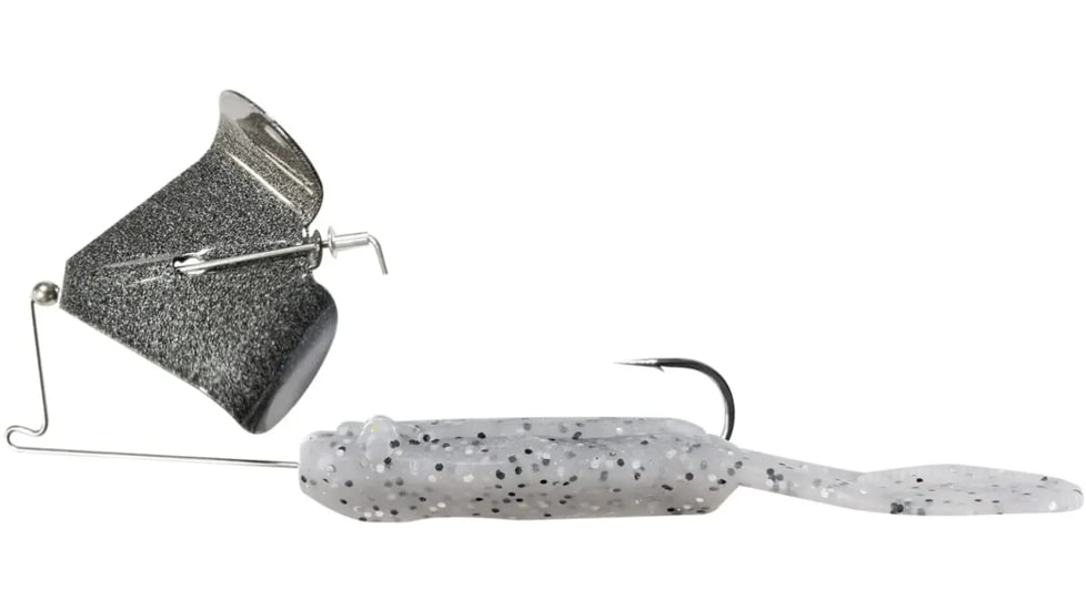 Big Bite Baits Skipping Toad Buzz Soft Baits, Grey Blade/Dirty Snow, 3/8 oz, SKIPTBUZZ38