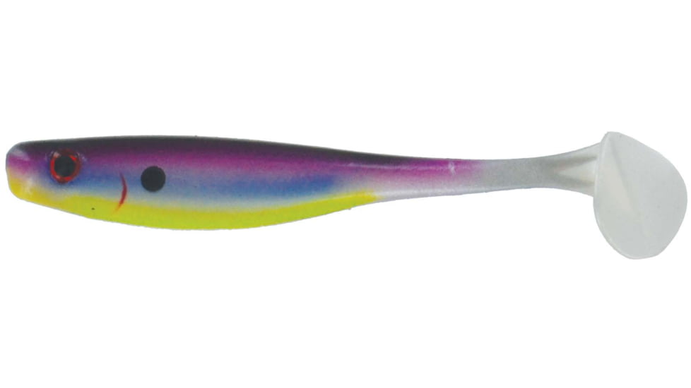 Big Bite Baits Suicide Shad Swimbaits, 5, 0.5in, Purple Dawn, 35SWTM-10