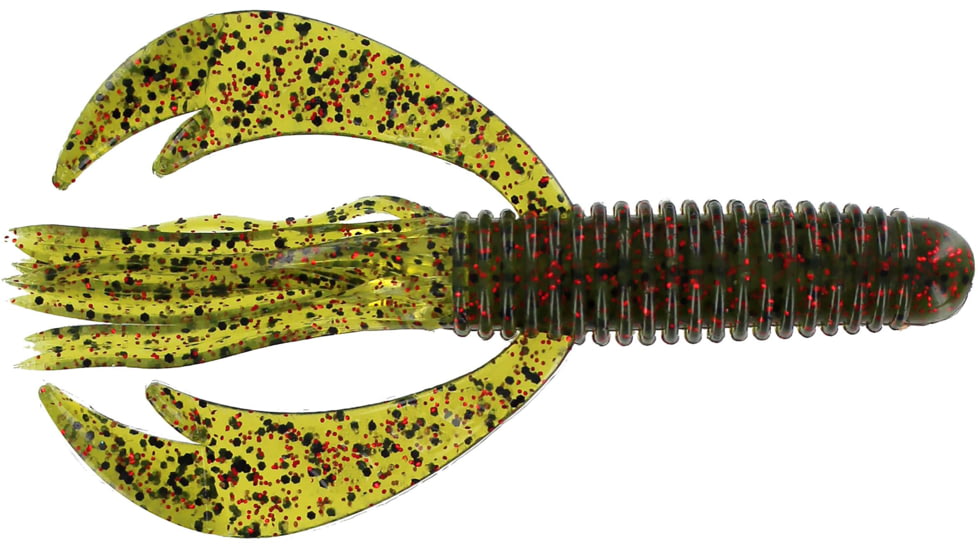 Big Bite Baits Swimming Craw Tube Tube, 10, 4in, Watermelon Red Flake, SWCRWT-01