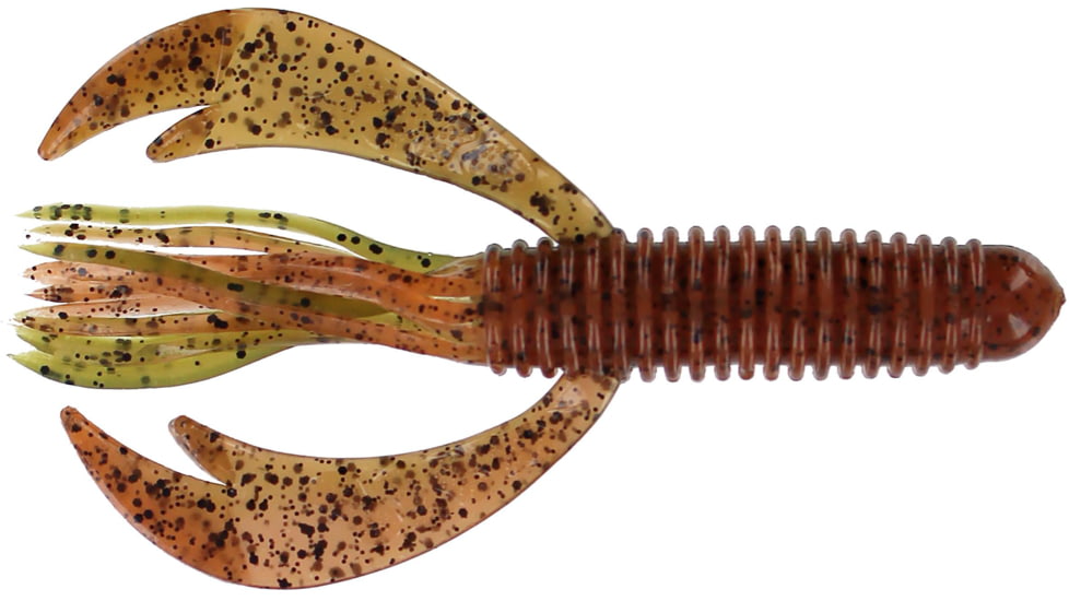 Big Bite Baits Swimming Craw Tube Tube, 6, 4in, Watermelon Seed/Pumpkin, SWCRWT-18