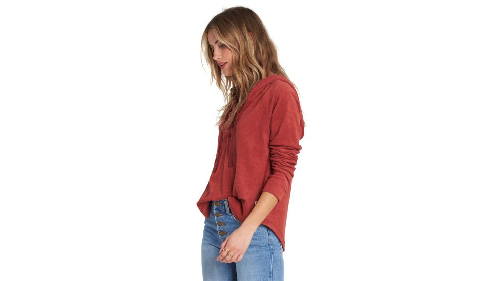 Billabong All Along Hoodie - Womens, Redwood, Medium, J608SBAL-RWO-M