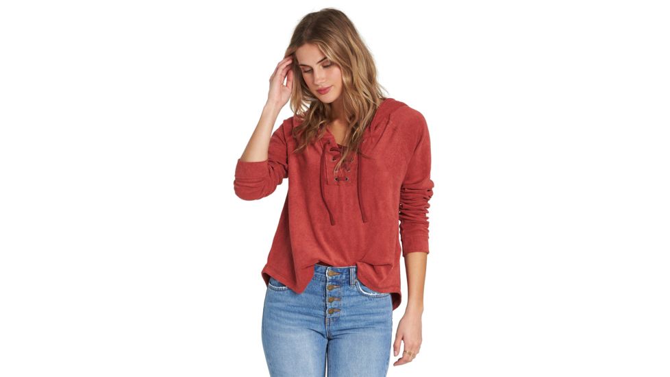 Billabong All Along Hoodie - Womens, Redwood, Medium, J608SBAL-RWO-M