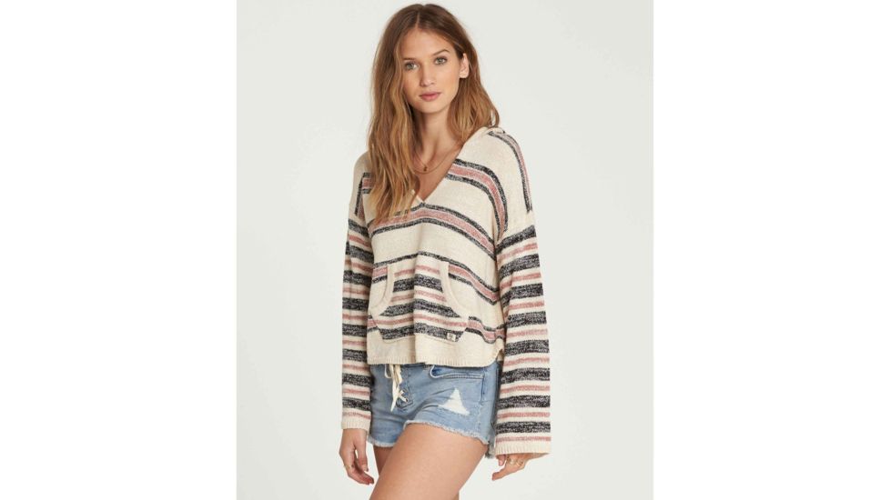 Billabong Baja Long Sleve Beach Hooded Sweater - Womens, Cream, Large JV01QBBA-CRM-L