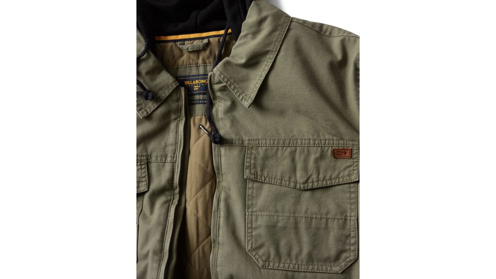 Billabong Barlow Twill Jacket - Mens, Light Military, Large, M706QBBT-LMT-L
