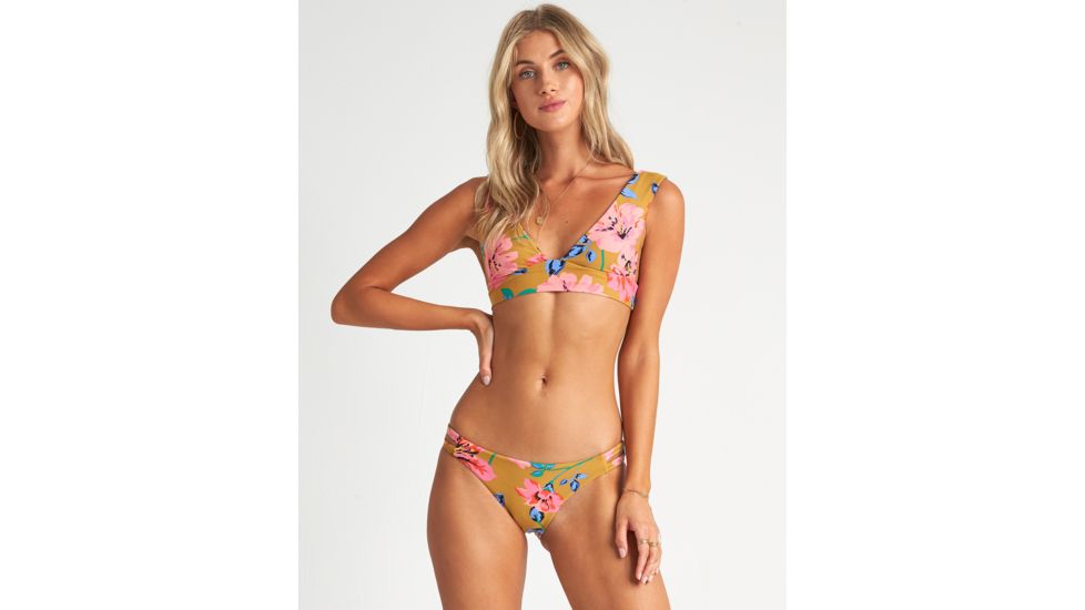 Billabong Beach Bazaar Plunge Bikini Top - Womens, Moss Landing, Large, XT321BBE-msl-L