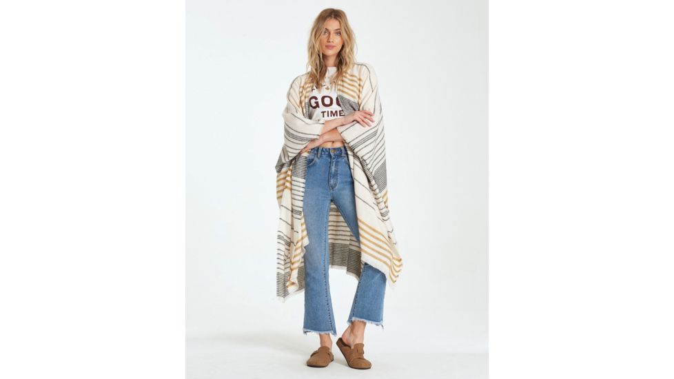 Billabong Beachy Nights Poncho Wrap - Womens, Moss, One Size, JASCSBBE-MOS-ONE