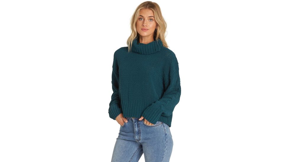 Billabong Cherry Moon Sweater - Womens, Deep Jade, Medium, JV11WBCH-DPJ-M