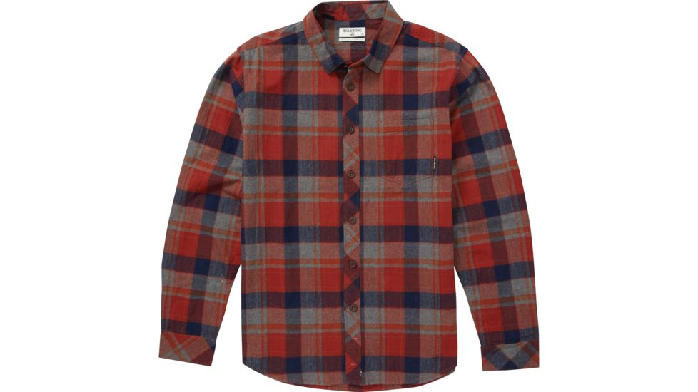 Billabong Coastline Flannel Long Sleeve Shirt - Mens, Navy, Extra Large M523QBCF-NVY-XL