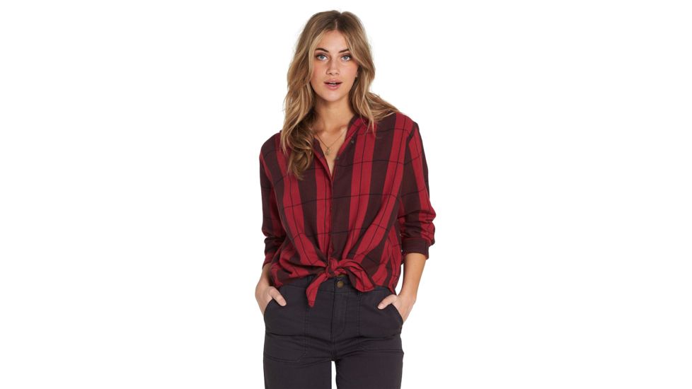 Billabong Cozy Down Polar Fleece Jacket - Womens, Garnet, Medium, J508SBCO-GAR-M