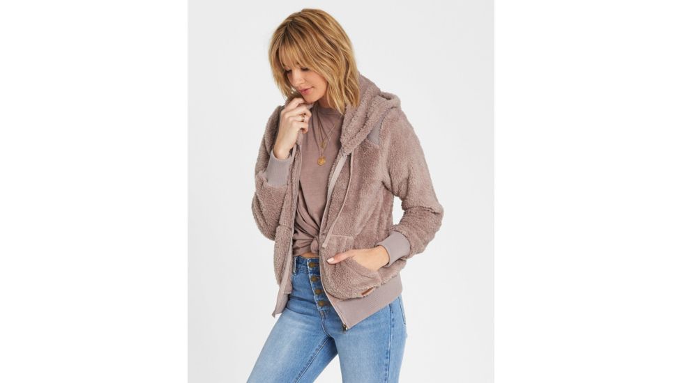 Billabong Cozy Down Polar Fleece Jacket - Womens, Stone, Medium, J612MCOZ-STN-M