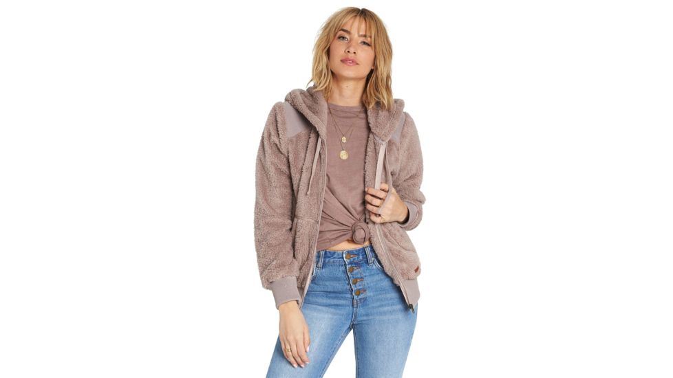 Billabong Cozy Down Polar Fleece Jacket - Womens, Stone, Medium, J612MCOZ-STN-M