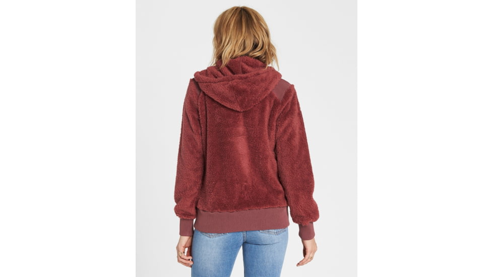 Billabong Cozy Down Polar Fleece Jacket - Womens, Vintage Plum, Extra Large, J612MCOZ-VPL-XL