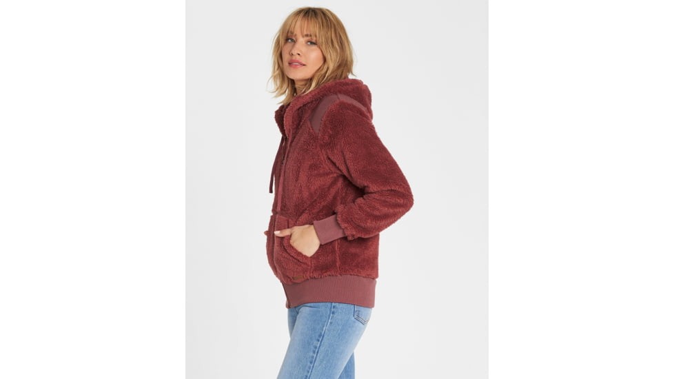 Billabong Cozy Down Polar Fleece Jacket - Womens, Vintage Plum, Extra Large, J612MCOZ-VPL-XL