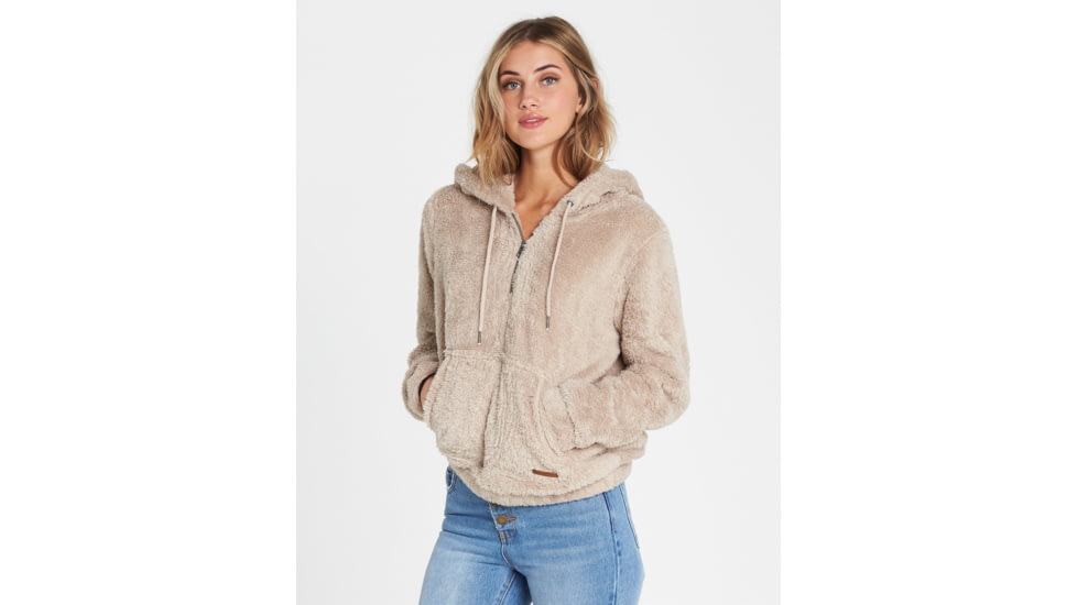 Billabong Cozy For Keeps Fleece Hoodie - Womens, Coconut Shell, Small, J604QBCO-CNS-S