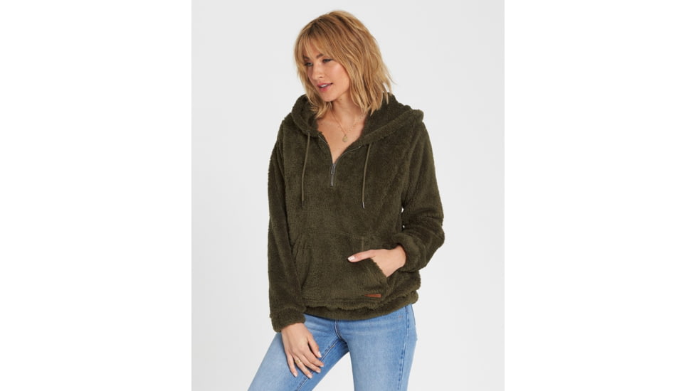 Billabong Cozy For Keeps Fleece Hoodie - Womens, Olive, Large, J604QBCO-OLV-L