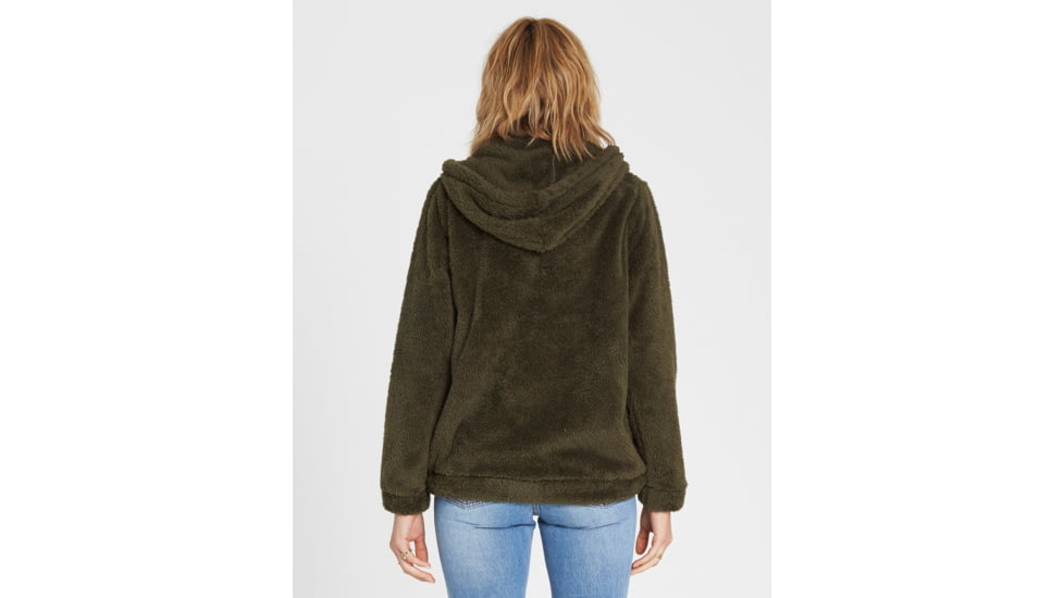 Billabong Cozy For Keeps Fleece Hoodie - Womens, Olive, Large, J604QBCO-OLV-L