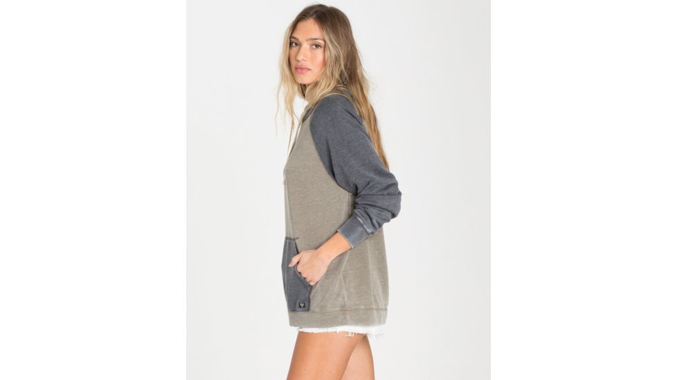Billabong Daydream Road Oversized Long Sleeve Hoodie - Womens, Olive, Medium, J603QBDA-OLV-M