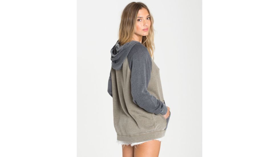 Billabong Daydream Road Oversized Long Sleeve Hoodie - Womens, Olive, Medium, J603QBDA-OLV-M