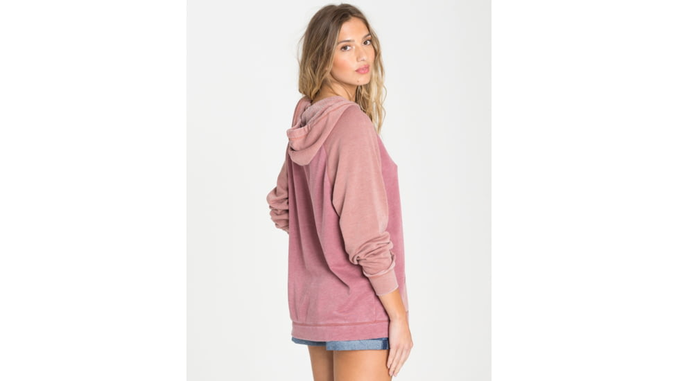 Billabong Daydream Road Oversized Long Sleeve Hoodie - Womens, Vintage Plum, Large, J603QBDA-VPL-L