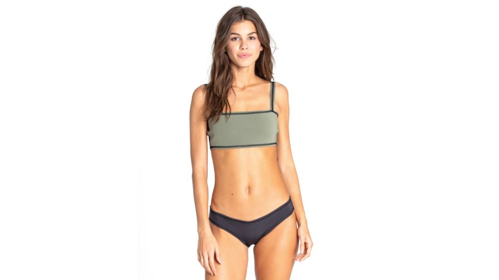 Billabong Del Sur Wave Bandit - Swim Top - Womens, Black Olive, Small, XT58TBDE-BOL-S