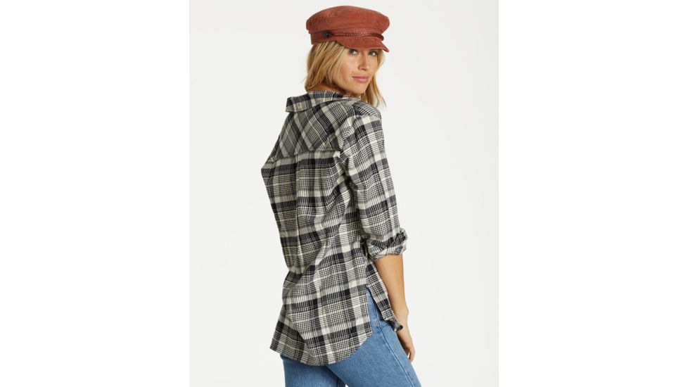 Billabong East Light Shirt - Womens, Black White, Large, J526VBEA-BCI-L