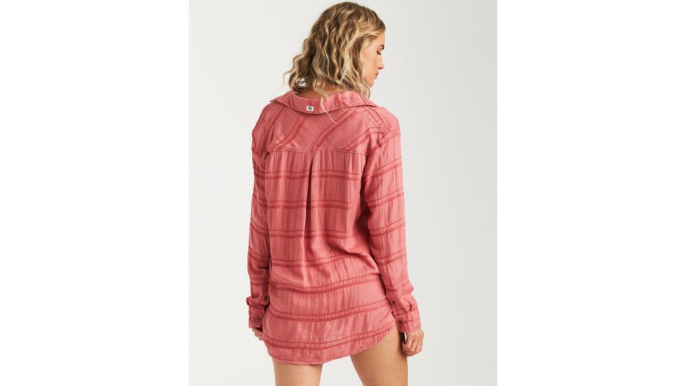 Billabong Easy Movin Shirt - Womens, Stone Rose, Large, J516VBEA-SNE-L