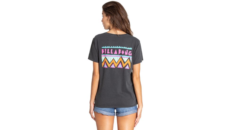 Billabong Feelin Fine Graphic Tee - Womens, Off Black, Extra Small, J467TBFE-OFB-XS