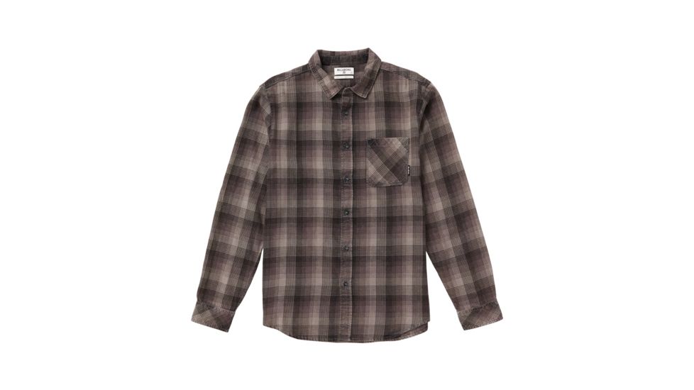Billabong Freemont Plaid Flannel Shirt - Mens, Charcoal, Medium, M523SBFR-CHR-M