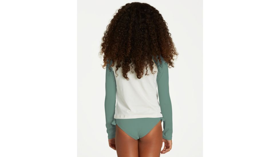 Billabong Girls Sol Searcher Long Sleeve Rashguard, Seashell, Large, YR01VBSO-SSL-L