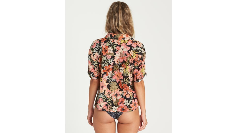 Billabong Hana Koa - Button Up - Womens, Black, Large, J508UBHA-BLK-L
