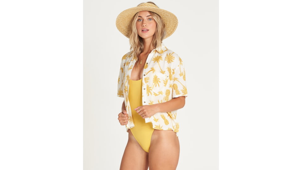 Billabong Hana Koa - Button Up - Womens, White Cap, Large, J508UBHA-WCP-L