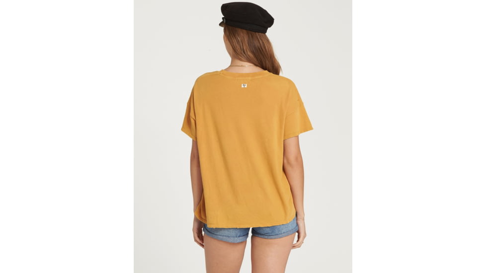 Billabong It Matters Relaxed Short Sleeve Shirt - Womens, Honey Gold, Large, J925QBIT-HOG-L