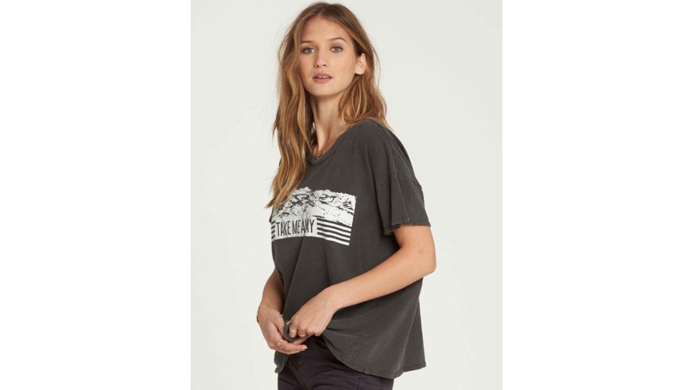 Billabong It Matters Relaxed Short Sleeve Shirt - Womens, Off Black, Small, J925QBIT-OFB-S