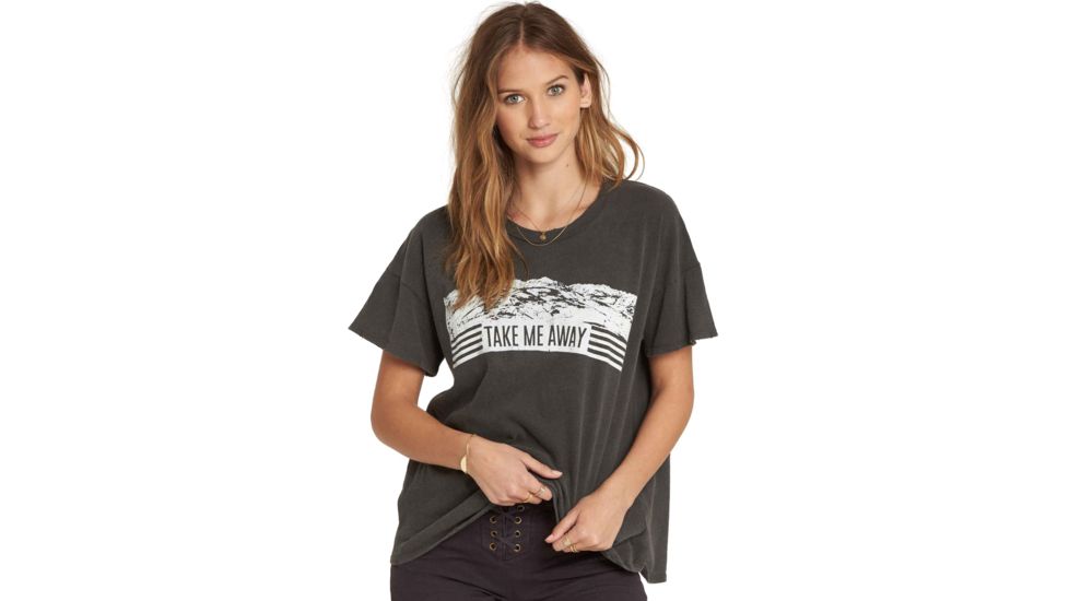 Billabong It Matters Relaxed Short Sleeve Shirt - Womens, Off Black, Small, J925QBIT-OFB-S