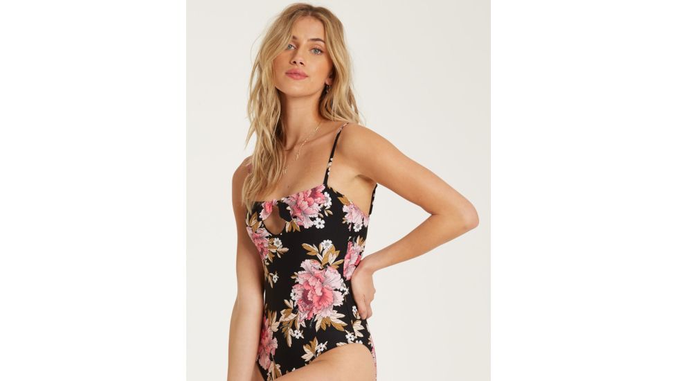 Billabong Mellow Luv 1 Piece - Onepiece Swimsuit - Womens, Black Pebble, Large, X102TBME-BPB-L