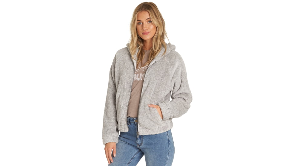 Billabong Reine Down Fleece Jacket - Womens, Ash Heather, Large, J622WBRE-AHH-L
