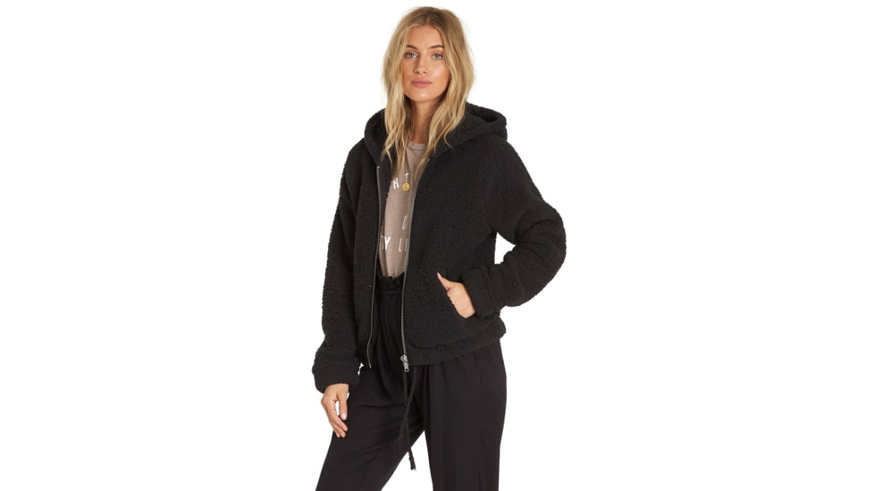Billabong Reine Down Fleece Jacket - Womens, Black, Small, J622WBRE-BLK-S