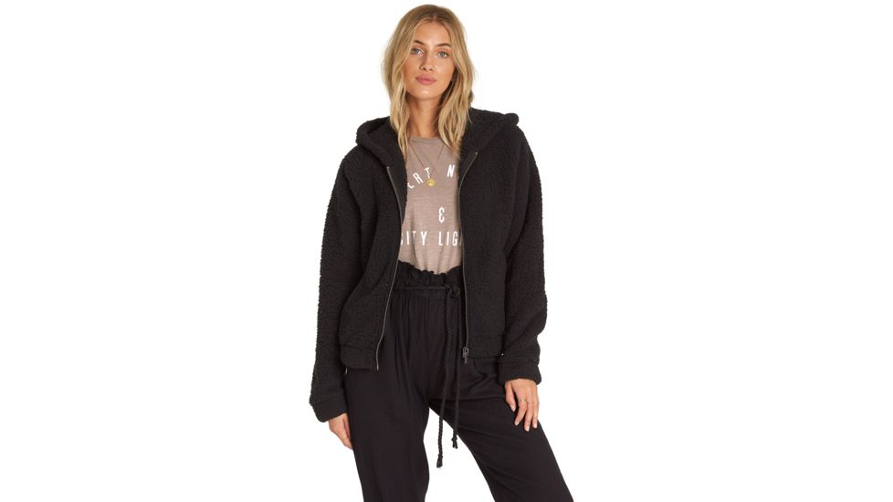 Billabong Reine Down Fleece Jacket - Womens, Black, Small, J622WBRE-BLK-S