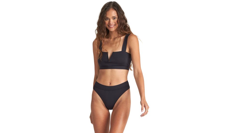 Billabong Sol Searcher Maui Rider Bikini Bottom - Womens, Black Pebble, Large, XB01UBSO-BPB-L