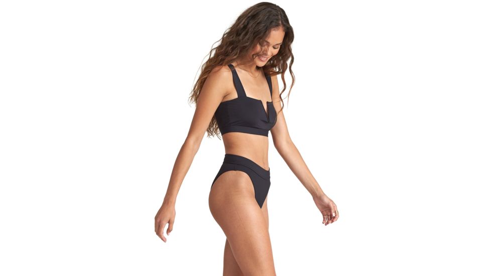 Billabong Sol Searcher Maui Rider Bikini Bottom - Womens, Black Pebble, Large, XB01UBSO-BPB-L