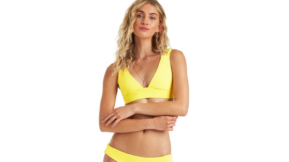 Billabong Sol Searcher Plunge Bikini Top - Womens, Sunburst, Medium, XT53UBSO-SRT-M
