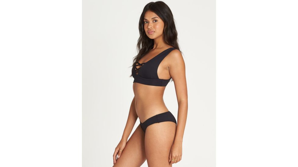 Billabong Sol Searcher Plunge - Swim Top - Womens, Black Pebble, Extra Large, XT01TBSO-BPB-XL