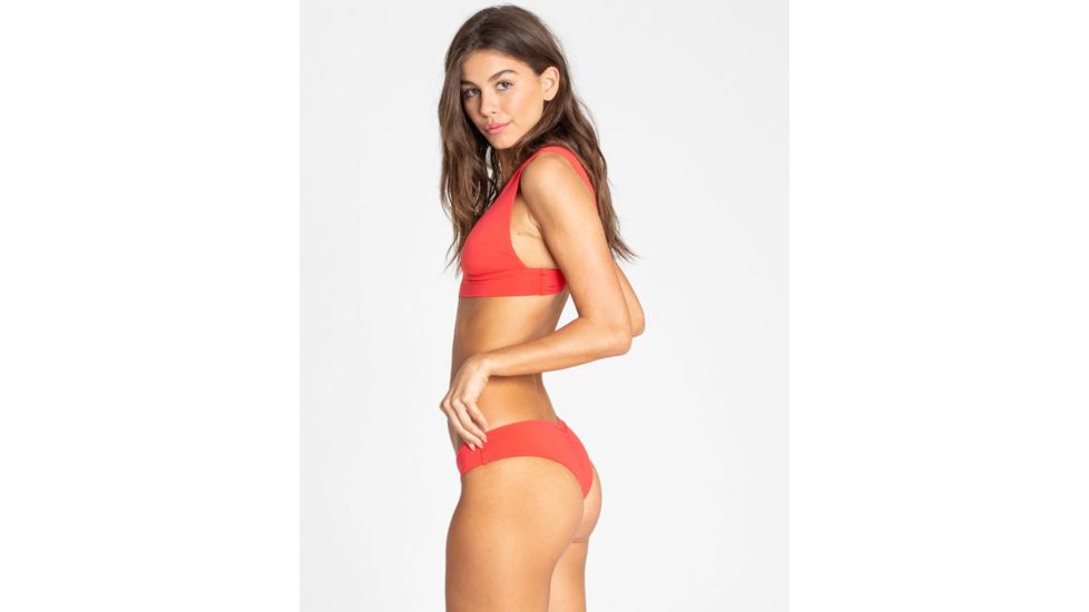 Billabong Sol Searcher Plunge - Swim Top - Womens, Sunset Red, Small, XT01TBSO-SRD-S