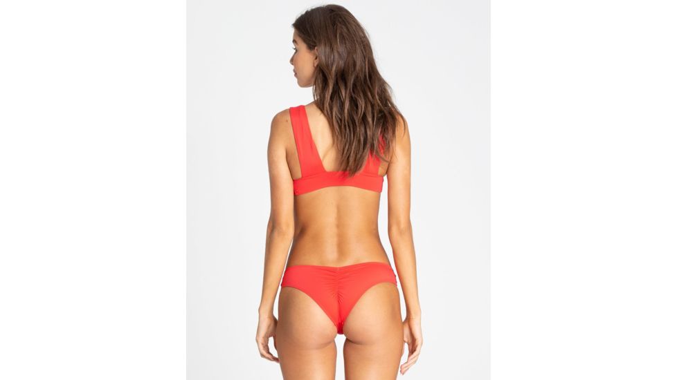 Billabong Sol Searcher Plunge - Swim Top - Womens, Sunset Red, Small, XT01TBSO-SRD-S