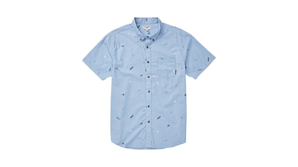 Billabong Sundays Mini Short Sleeve Shirt - Mens, Mist, Large, M503VBSM-MST-L