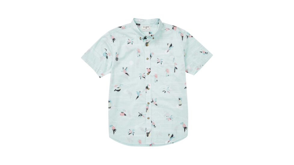 Billabong Sundays Mini SS - Button Up - Mens, Mint, Medium, M503TBSM-MNT-M