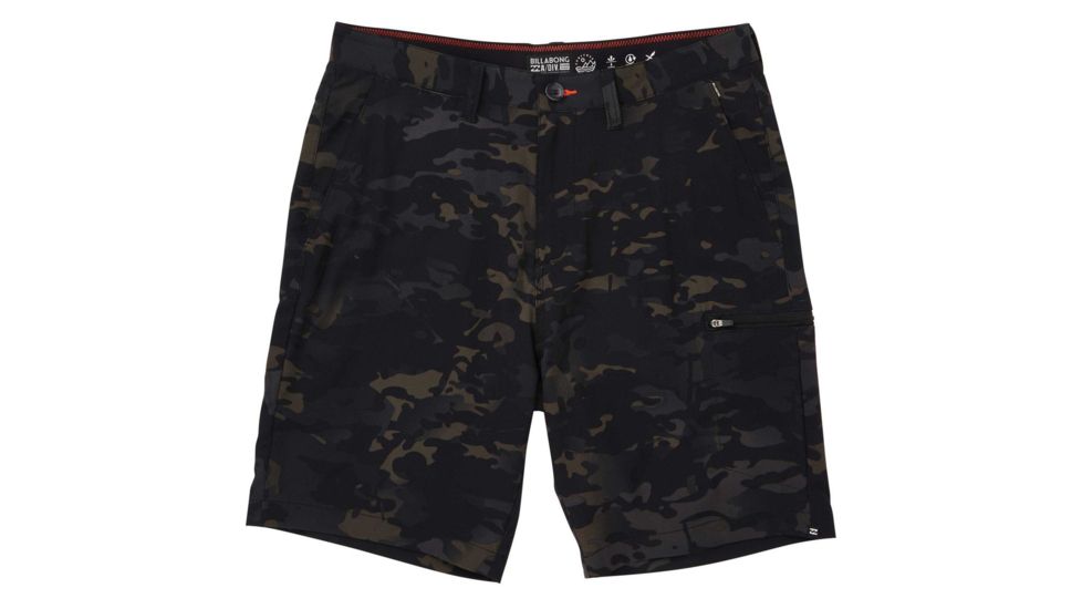 Billabong Surftrek Multicam Cargo Shorts - Mens, Black Camo, 28, M218TBBC-BCO-28