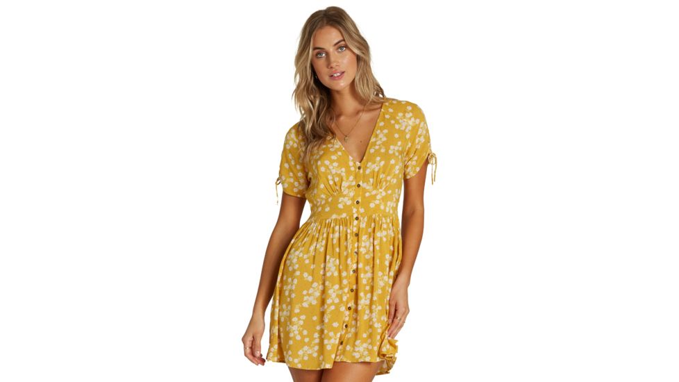 Billabong Twirl Twist Dress - Womens, Burnt Gold, Small, JD04VBTW-BUG-S